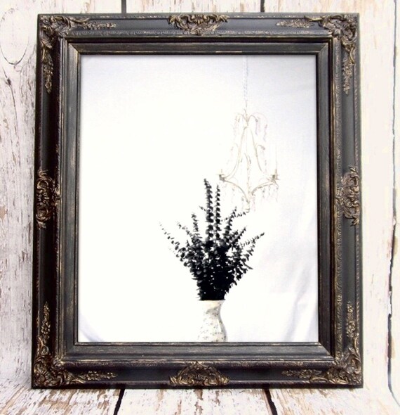 Vanity Mirror Black Framed For Baroque Rustic 31 X27 Bathroom