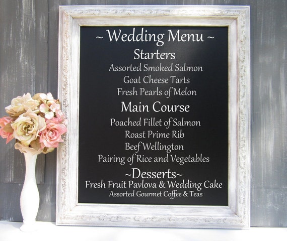 Decorative Chalkboard For Sale Framed Menu Board Etsy