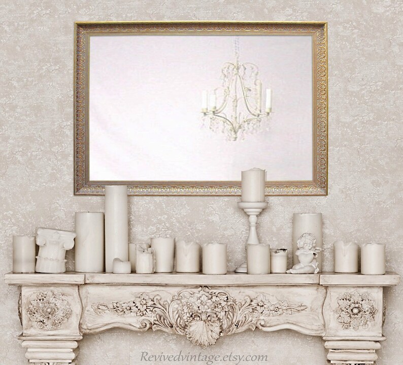 French Country Mantel Mirrors For Large Mirror Bathroom 41 X29 Gold Framed Baroque Dresser Vanity