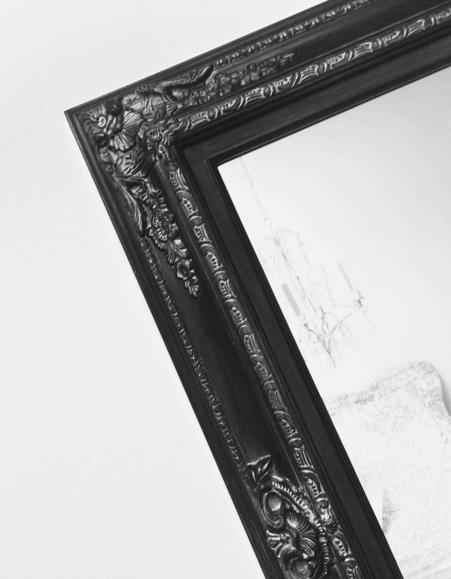Large Framed Black Mirror For Sale Baroque DECORATIVE ORNATE Etsy