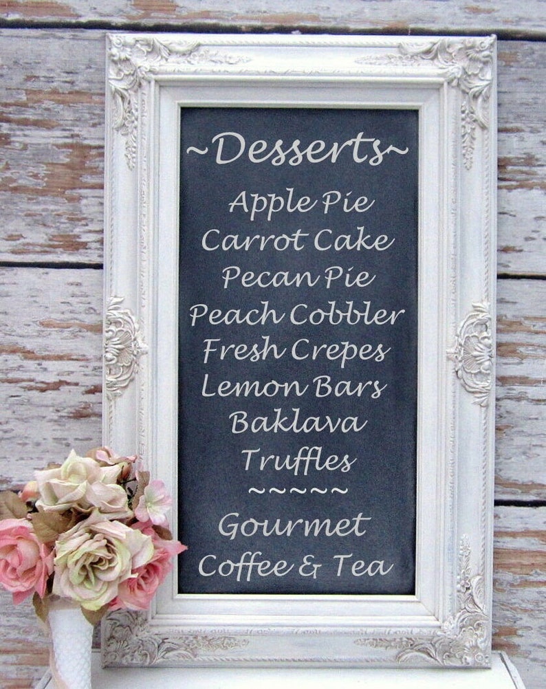 Chalkboards For Weddings 31x20 Framed Chalkboard Etsy