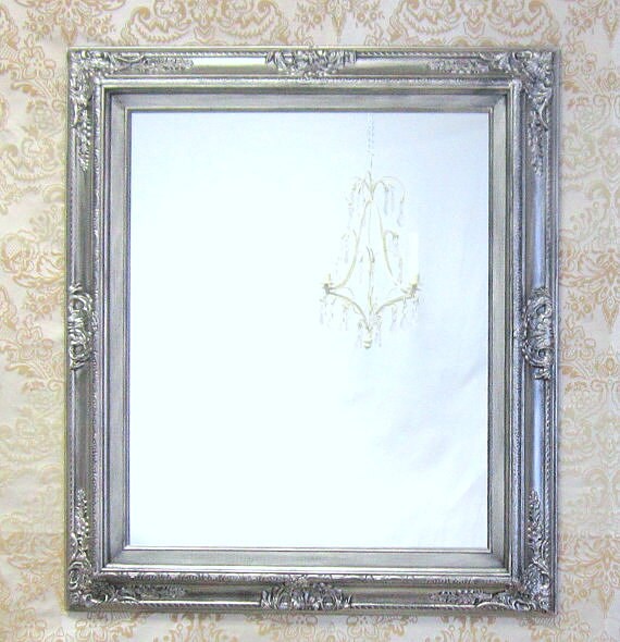Red Framed Mirror Baroque Vanity 31 X27 Bedroom Bathroom