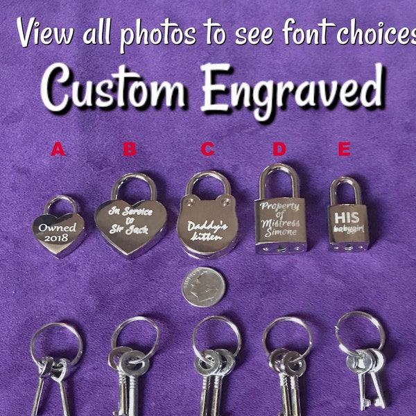 Engraved Padlock Etsy