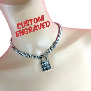 Stainless Steel Louis Functional Lock Necklace