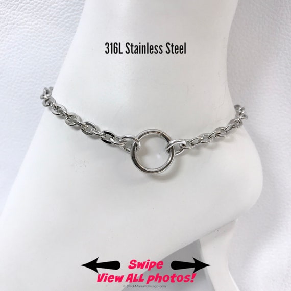 24 7 Sub Ankle Bracelet Permanent Lock Option Chain and O ring