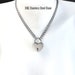 Locking Collar Submissive 316L Stainless Steel Chain and LARGE Nickel Heart Padlock BDSM Slave Necklace
