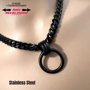 Sub Day Collar, Black Chain, Stainless Steel, O-Ring 24-7, Waterproof Lockable