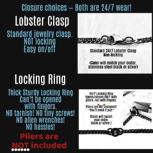 Sub Day Collar, Black Chain, Stainless Steel, O-Ring 24-7, Waterproof Lockable 画像 4