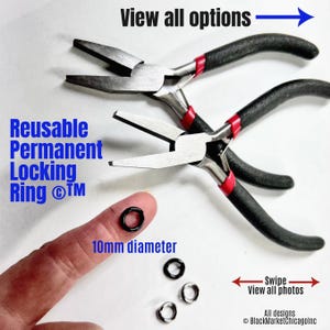 REUSABLE Permanent Locking Rings ©™ | Day Collar Hex Lock Alternative | Jewelry Pliers Optional