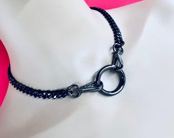 Day Collar: Black Stainless Steel, O-Ring, Waterproof