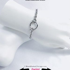 O-Ring Day Collar Bracelet, 24/7 Waterproof Stainless, Locking Option