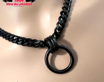 Sub Day Collar, Black Chain, Stainless Steel, O-Ring 24-7, Waterproof Lockable