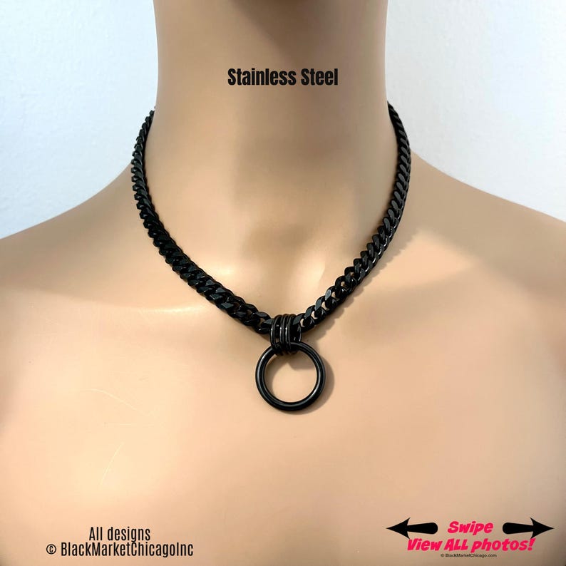 Sub Day Collar, Black Chain, Stainless Steel, O-Ring 24-7, Waterproof Lockable 画像 8