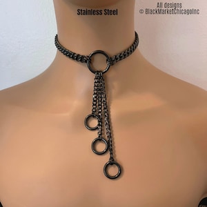 Chunky Chain BLACK Stainless Steel Edgy Choker