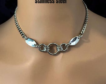 24/7 Day Collar, Multi Rings, Discreet, Stainless Steel, Lockable, Waterproof