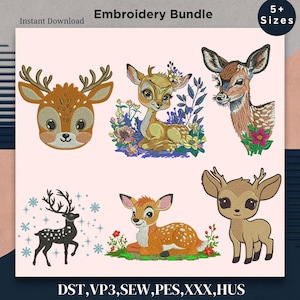 Deer Antler Embroidery Design Deer Antlers Embroidery  Pattern Reindeer Embroidery Designs Cute Deer Head Embroidery Hunting Embroidery file