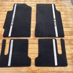 For crx Custom floor mats carpet black 4pcs 1988-91
