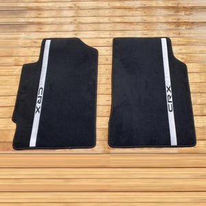For crx Custom floor mats carpet black front 2pcs 1988-91