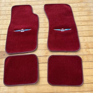 For Ford thunderbird Floor mat mats carpet dark red set of4 1989-97