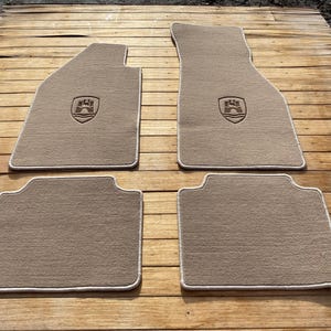 For Old VW Käfer Beetle Pre Wolfsburg floor mats carpet Tan Set of4 1950-78