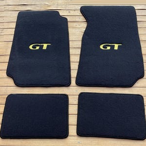 For Ford mustang velour floor mat mats carpet black set of4 1994-04