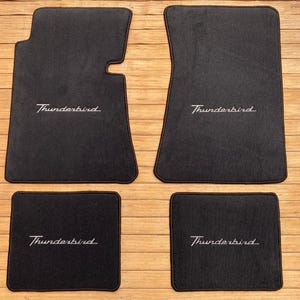 For Ford Thunderbird Floor Mat Mats Carpet black Set of 4 1964-66