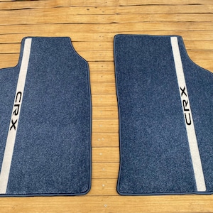 For crx Custom floor mats carpet blue front 2pcs 1988-91