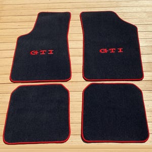 For VW Golf Mk2 GTI 16V Custom floor mats carpet black 4pcs 1985-92