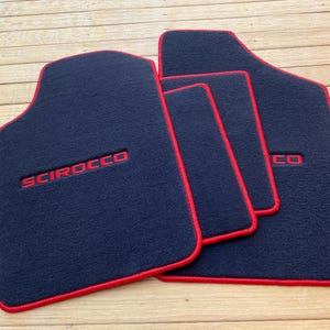 For vw scirocco mk2 16v floor mat mats carpet black 4pcs 1985-88