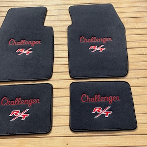 For Dodge Challenger Floor mat Mats Carpet black set 4 Pcs 1970-1974