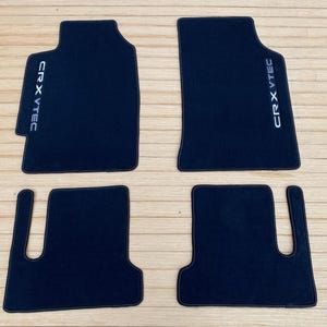 For crx vtec Custom floor mats carpet black 4pcs 1988-91