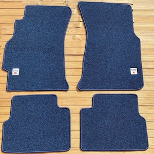 For Honda Civic Carpet Set Floor Mat Mats 4 Pcs ribbed blue Type-R EK 9 LHD 1996-00