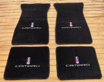 For chevy camaro floor mats carpet black Set of4 1969-79