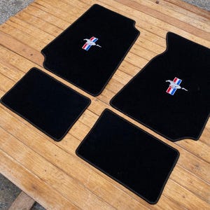 For Ford mustang velour floor mat mats carpet black set of4 1994-04
