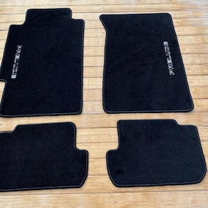 For Honda Prelude Si Black Velour Floor Mats Carpet Silver Letter 4pcs 1988-91