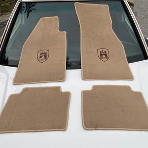 For Old VW Käfer Beetle Pre Wolfsburg floor mats carpet tan Set of4 1950-78