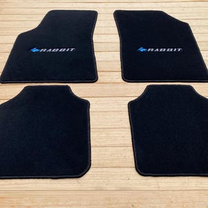For VW Golf Mk1 Velour floor mats carpet black Set of4 1974-82