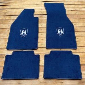 For Old VW Käfer Beetle Pre Wolfsburg floor mats carpet blue Set of4 1950-78