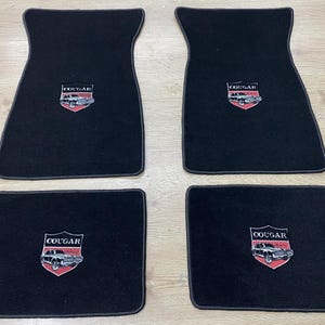 Mercury Cougar xr7 Fußmatten Teppich schwarz 4er Set 1967-73