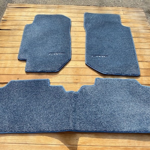 For Honda Civic SH4 EF Sedan Floor mats carpet Blue 3 pcs 1988-91