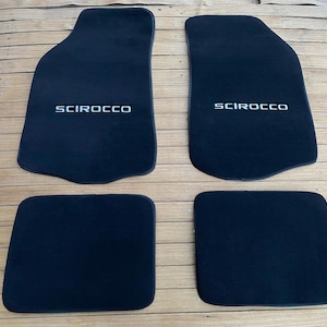 For VW Scirocco S Mk1 Velour floor mat mats carpet black Set of4 1974-82