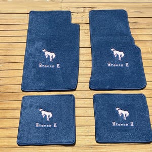 For ford Bronco II Custom velour floor mat carpet blue set of4 1984-90
