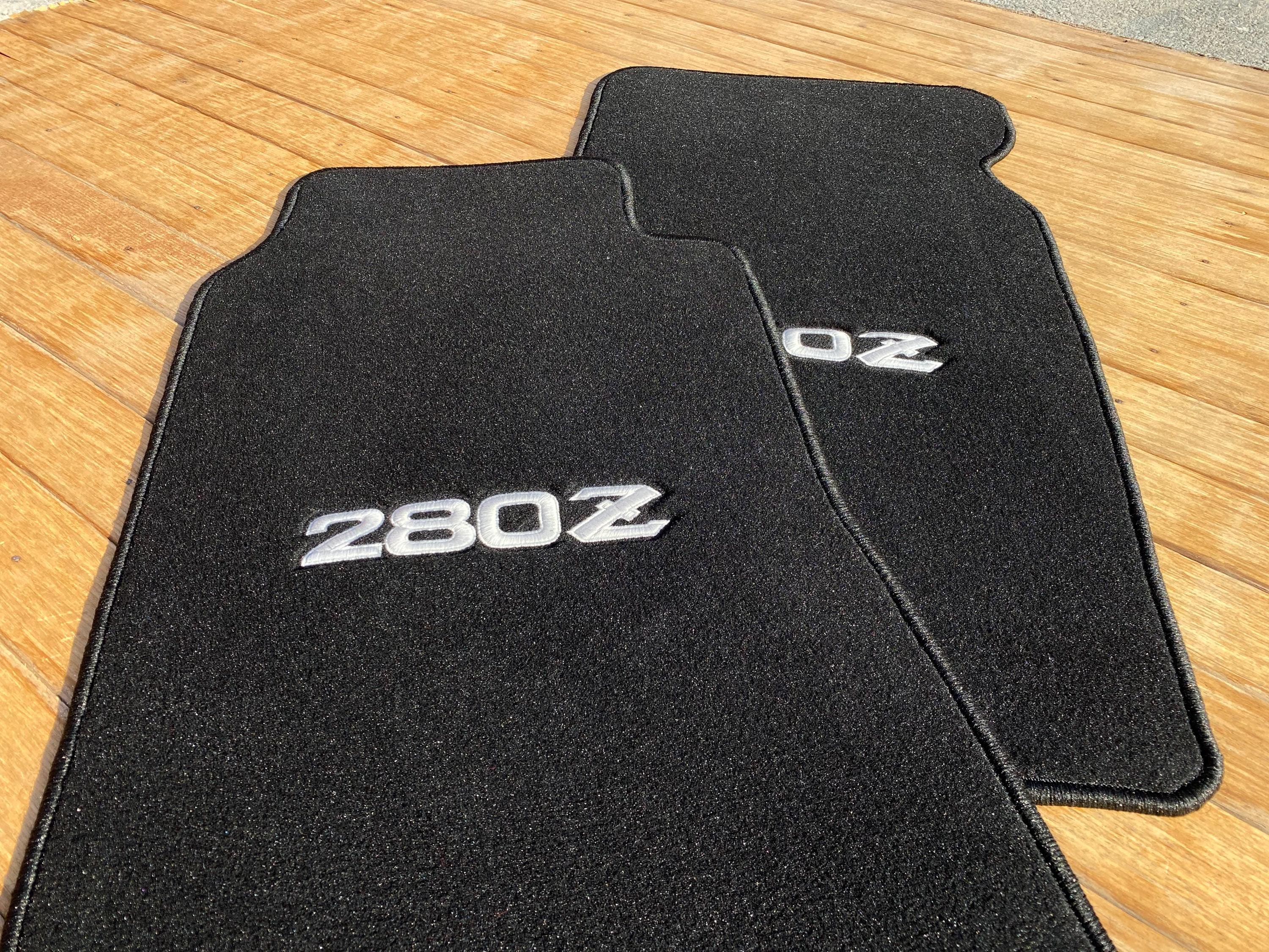 Pair Of Black Velour Floor Mats For Datsun 280ZX 1979-1983 - Front