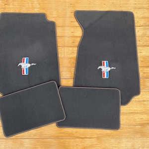 For Ford mustang velour floor mat mats carpet gray set of4 1994-04
