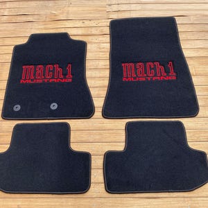 Ford mustang Mach 1 Floor Mat Mats Carpet black Set of 4 2015-25