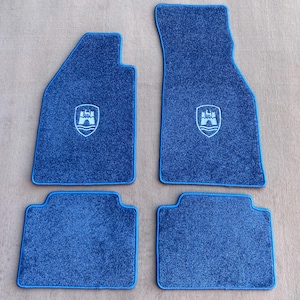 For Old VW Käfer Beetle Pre Wolfsburg floor mats carpet blue Set of4 1950-78