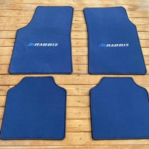 For VW Golf Mk1 Velour floor mats carpet blue Set of4 1974-82
