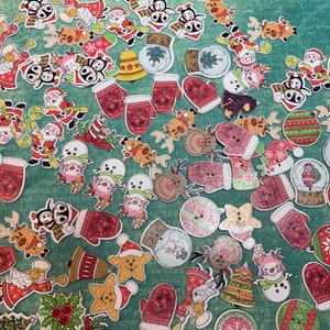 Christmas Wooden Button Holiday Novelty Sewing Buttons Scrapbooking Card Making Supplies Large DIY Decor Craft 10 mixed buttons B446 image 7