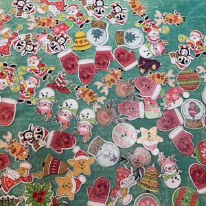 Christmas Wooden Button Holiday Novelty Sewing Buttons Scrapbooking Card Making Supplies Large DIY Decor Craft 10 mixed buttons B446 image 8