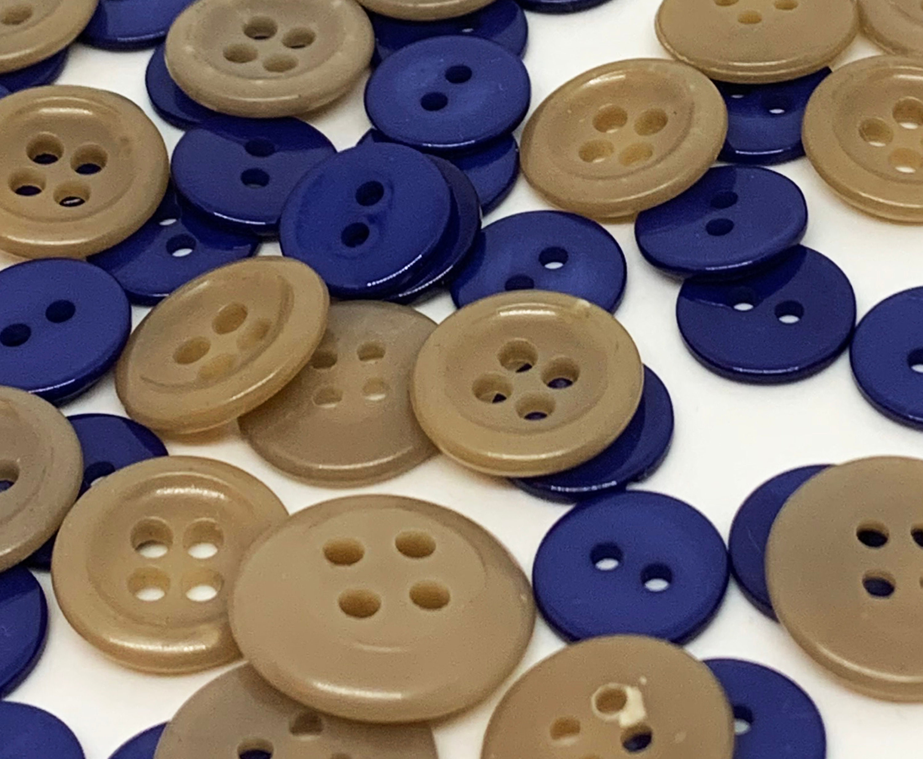 Azul marino y Khaki botones botones de costura de chatarra - Etsy España